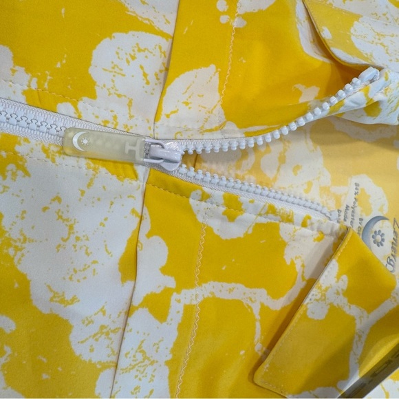 Zenergy by Chico Vest Women's Size 0 Bright Yellow Floral Full Zip - Picture 10 of 14